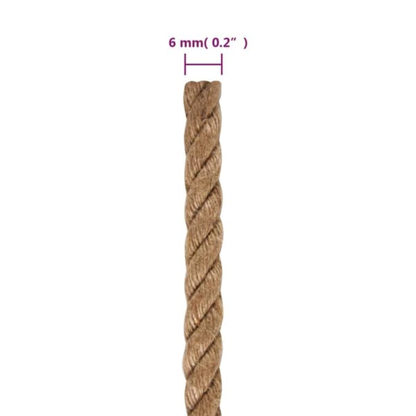 Juterep 100 m lång 6 mm tjock