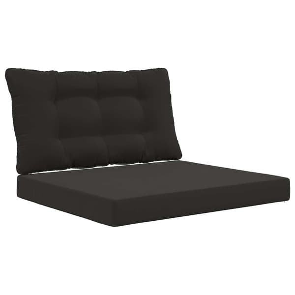 Utomhus Soffa Kudde 2 pcs Svart Polyester