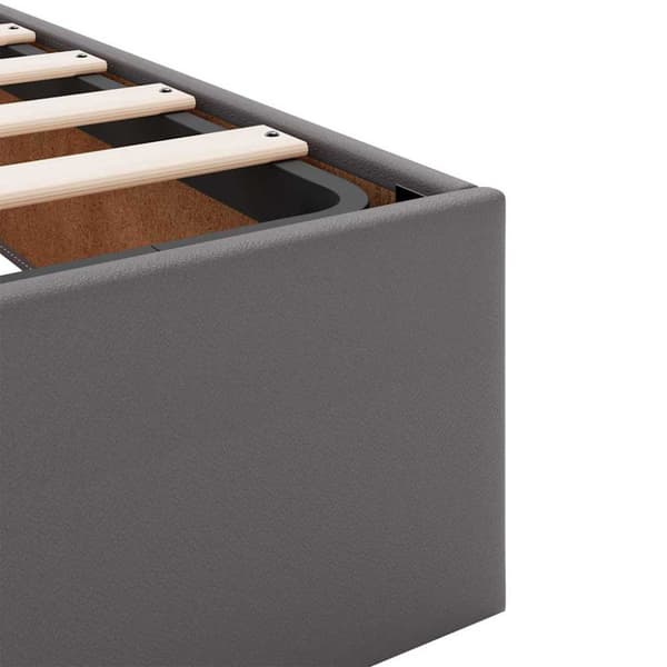 Sängram med madrass Övrigt 2 pcs Grå PVC