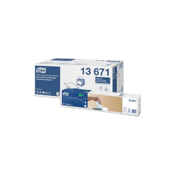 Servett TORK Pre N10 2-lags vit 500/fp