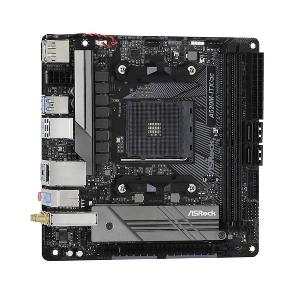 ASRock A520M-ITX/ac - moderkort - mini ITX - Socket AM4 - AMD A520