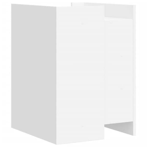 Sängbord vit 45x50x65 cm konstruerat trä
