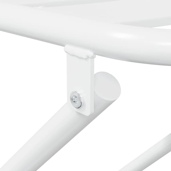 Trädgårds Bistro Set 3 pcs Vit Stål