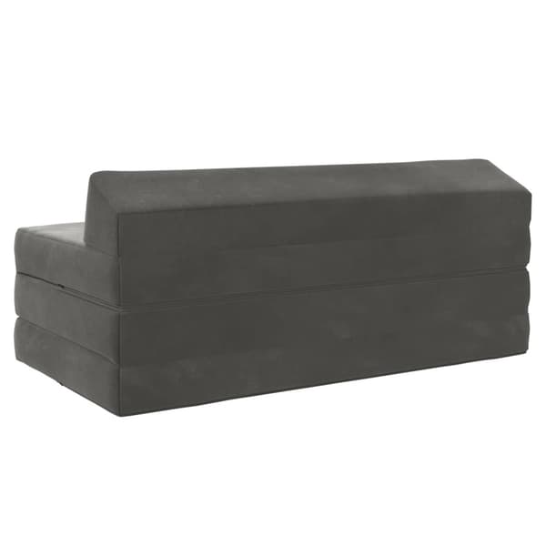 Fällbar Soffbed Mörkgrå 120 x 60 x 49 cm Tyg