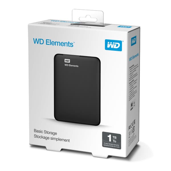 Western Digital WD Elements Portable externa hårddiskar 1 TB Svart