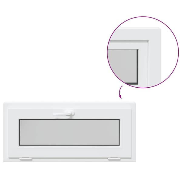 Källarfönster RISOR 90 x 40 cm PVC och glas Vit