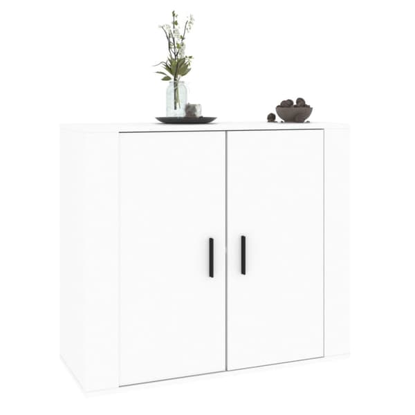 Skänk vit 80x33x70 cm konstruerat trä