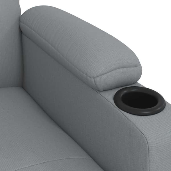 Reclinerfåtölj ljusgrå tyg