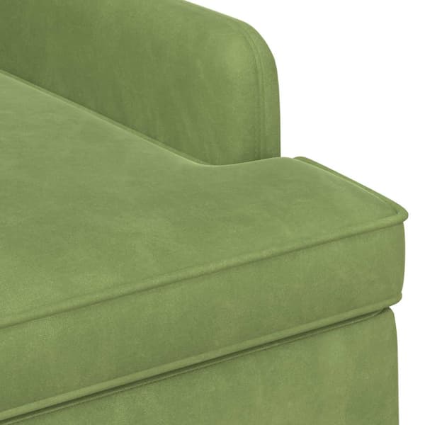 Loveseat med knapprapport Ljusgrön 111 x 65 x 79 cm Sammet