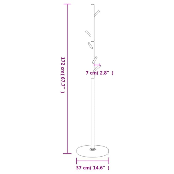 Klädställning vit 172 cm pulverlackerat järn