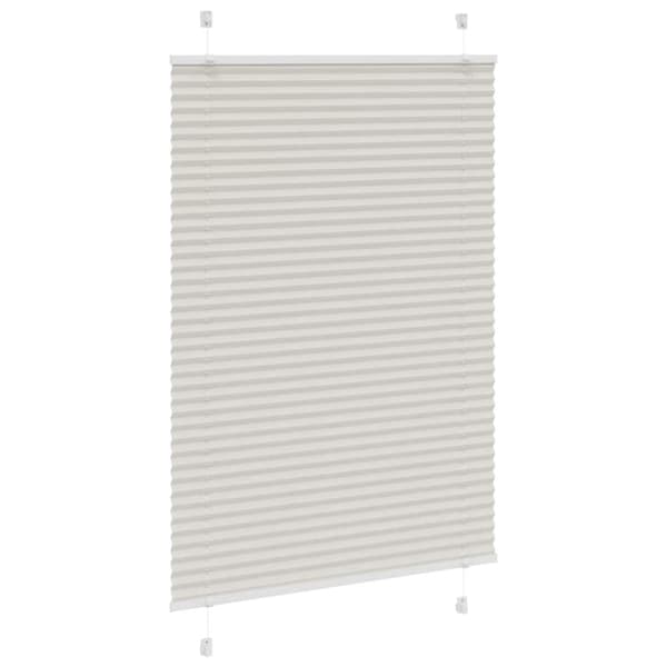 Plisserad persienn ljusgrå 100x100 cm tyg bredd 99,4 cm