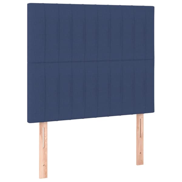Sänggavel blå 90x5x118/128 cm tyg