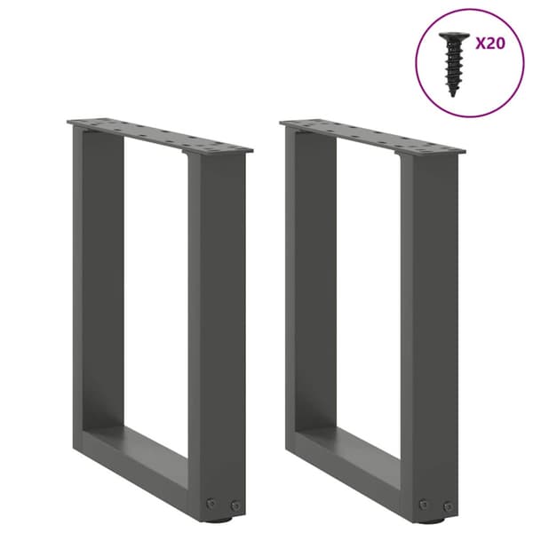 Soffbordsben U-formade 2 st antracit 38x(42-43) cm stål