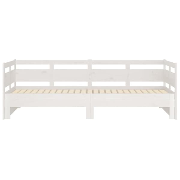 Bäddsoffa vit massiv furu 2x(90x190) cm