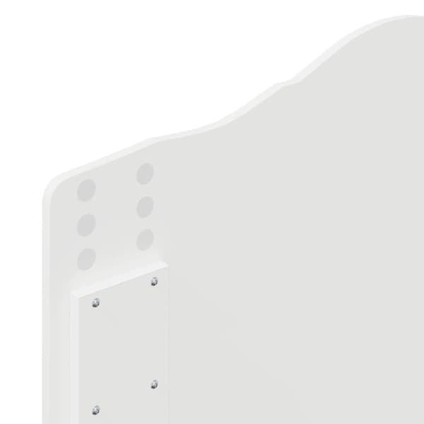 Huvudgavel Glansig Vit 90 cm Konstruerat trä