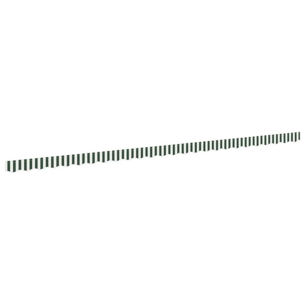 Markisvalance Grön och Vit 580 x 20 cm Kanvas