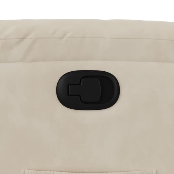 Reclinerfåtölj beige mikrofibertyg