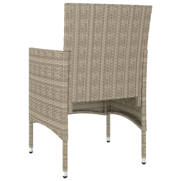 Trädgårdsstolar och pallar 4 delar konstrotting beige