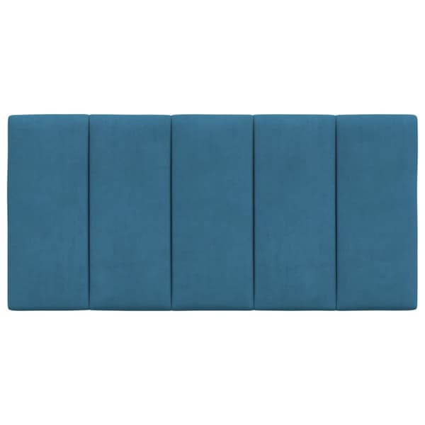 Headboard Cushion "Hanko" Blue 100 cm Velvet