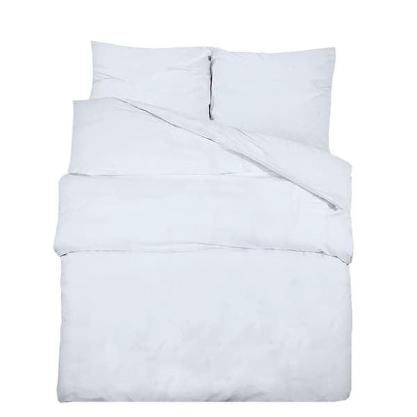 Bäddset vit 200x200 cm lätt mikrofiber