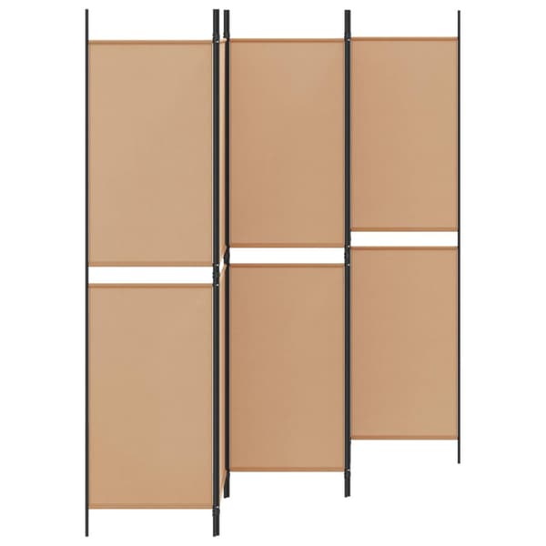 5-panel rumskärm Beige 250 x 200 cm Tyg