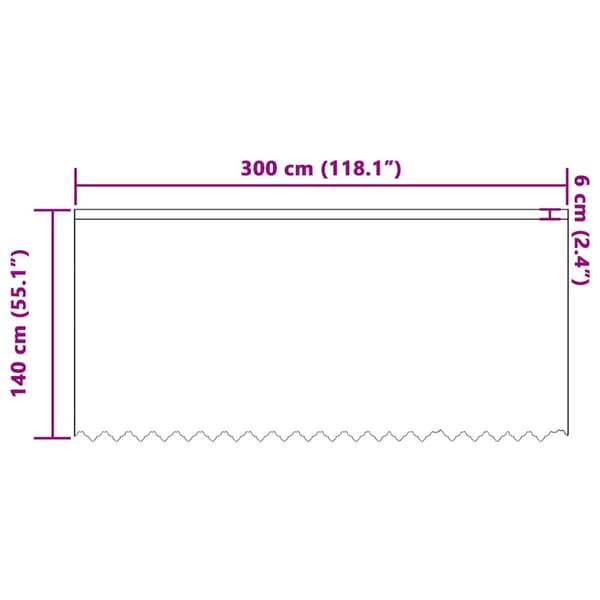 Spetsgardin med gardiner Vit 300 x 140 cm Polyester