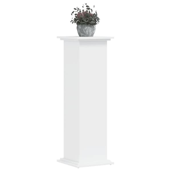 Växtställ vit 33x33x100 cm konstruerat trä