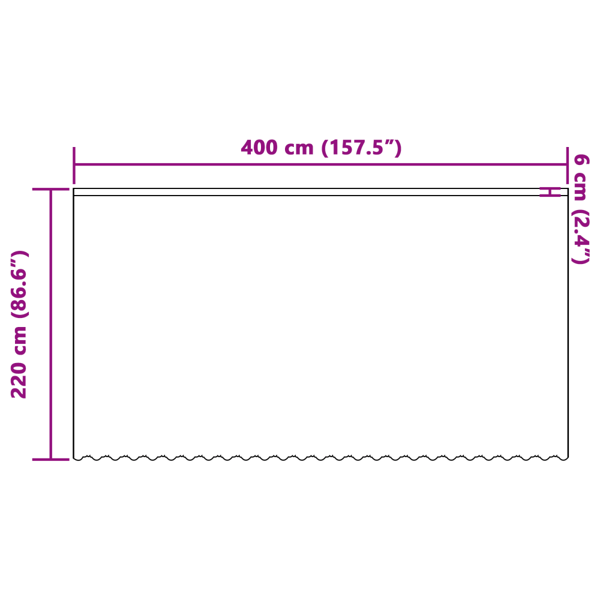 Spetsgardin med gardiner Blommor Vit 220 x 400 cm Polyester