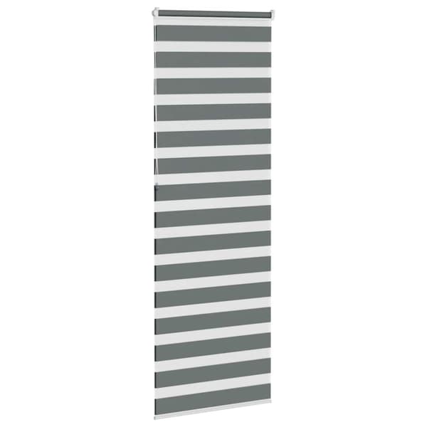 Rullgardin zebra mörkgrå 75x230 cm tyg bredd 70,9 cm polyester