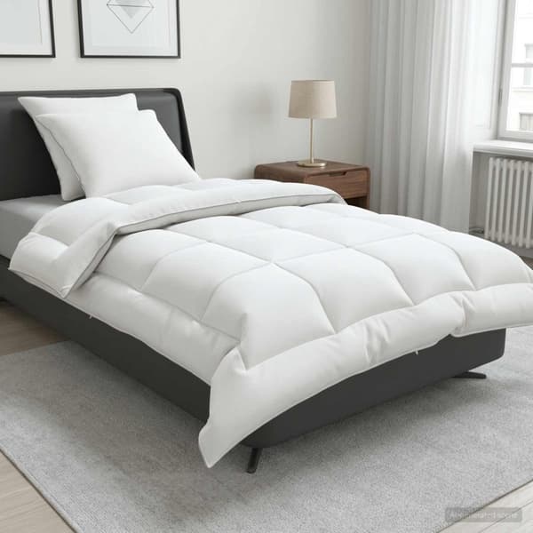 Täcke och kudde set 3 st 155x220 cm Vinter 450 GSM Ull Vit
