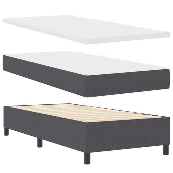 Bäddfjäder Mörkgrå och vit 100 x 200 cm Kordread tyg