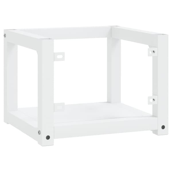 Väggmonterad ram för tvättställ vit 40x38x31 cm järn