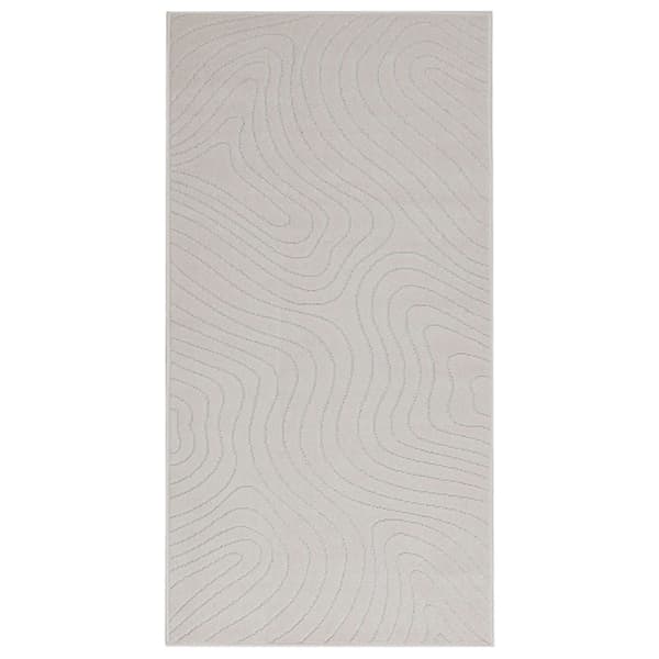 Områdesmattor Rektangulär PALMERAS Kräm 150 x 80 cm Polyester