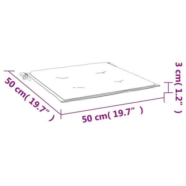 Stolsdynor 2 st blå&vit randig 50x50x4 cm tyg