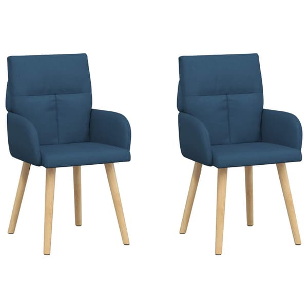 Matstolar 2 pcs Tyg Blå 60 x 56 x 96 cm
