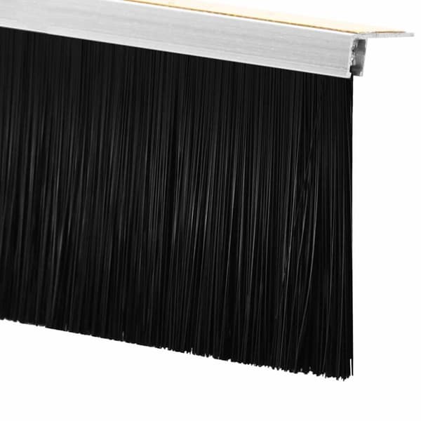Självhäftande dörrborstlist 6 pcs Silver 100 cm