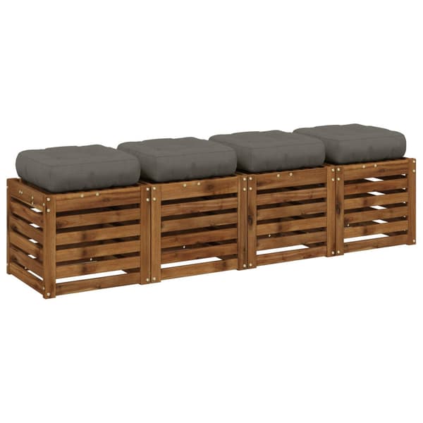 4-delade Sittdynor VIANEN 4 st 100% Polyester Grå
