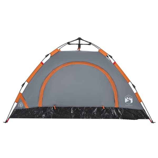 Campingtält 2 personer grå och orange snabbrest