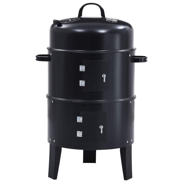 Utomhusgrill Ø 40 x 80 cm Stål Svart
