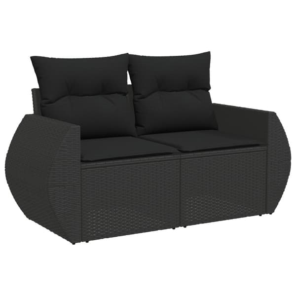 Trädgårdsoffset 8 pcs Svart konstrotting