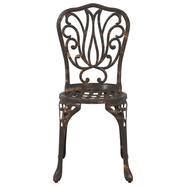 Trädgårds Bistro Set 3 pcs Brons Aluminium