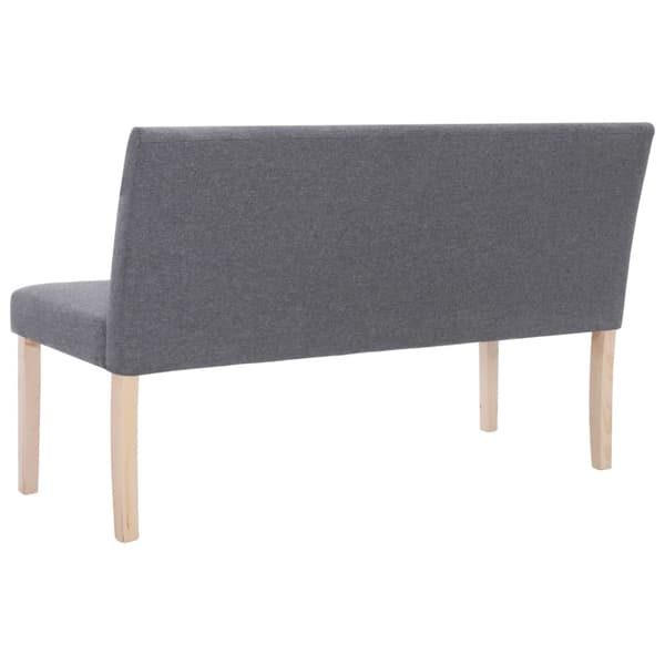 Bänk 139,5 cm konstläder ljusgrå