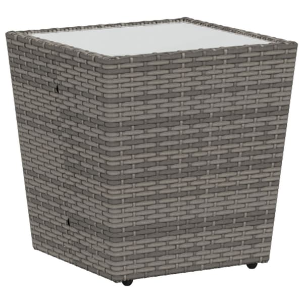 Trädgårds Bistro Set 3 pcs Grå konstrotting