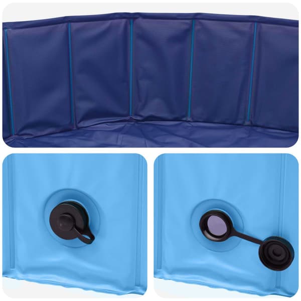 Hundpool Blå Ø200 x 30 cm Tjock PVC