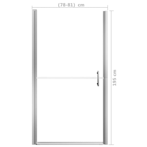 Duschdörr härdat glas frostat 81x195 cm