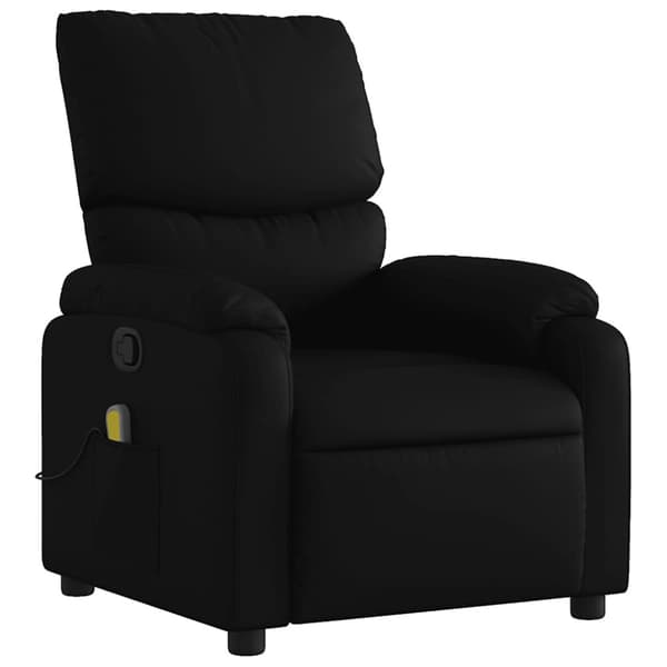 Massagefåtölj svart konstläder
