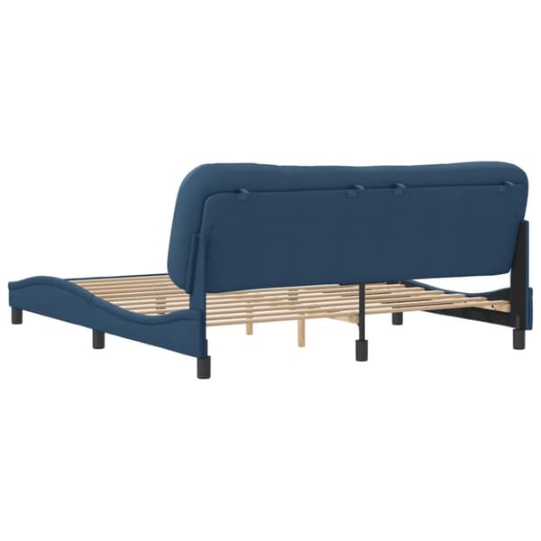 Bed Frame without Mattress "Hvar" Blue 180x200 cm Fabric