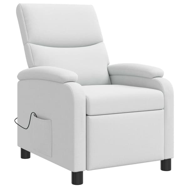 Massagefåtölj Vit Tyg