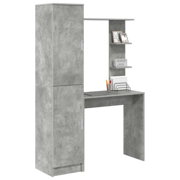Skrivbord 2 pcs Betonggrå