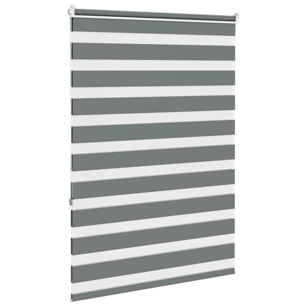 Rullgardin zebra mörkgrå 115x150 cm tyg bredd 110,9cm polyester